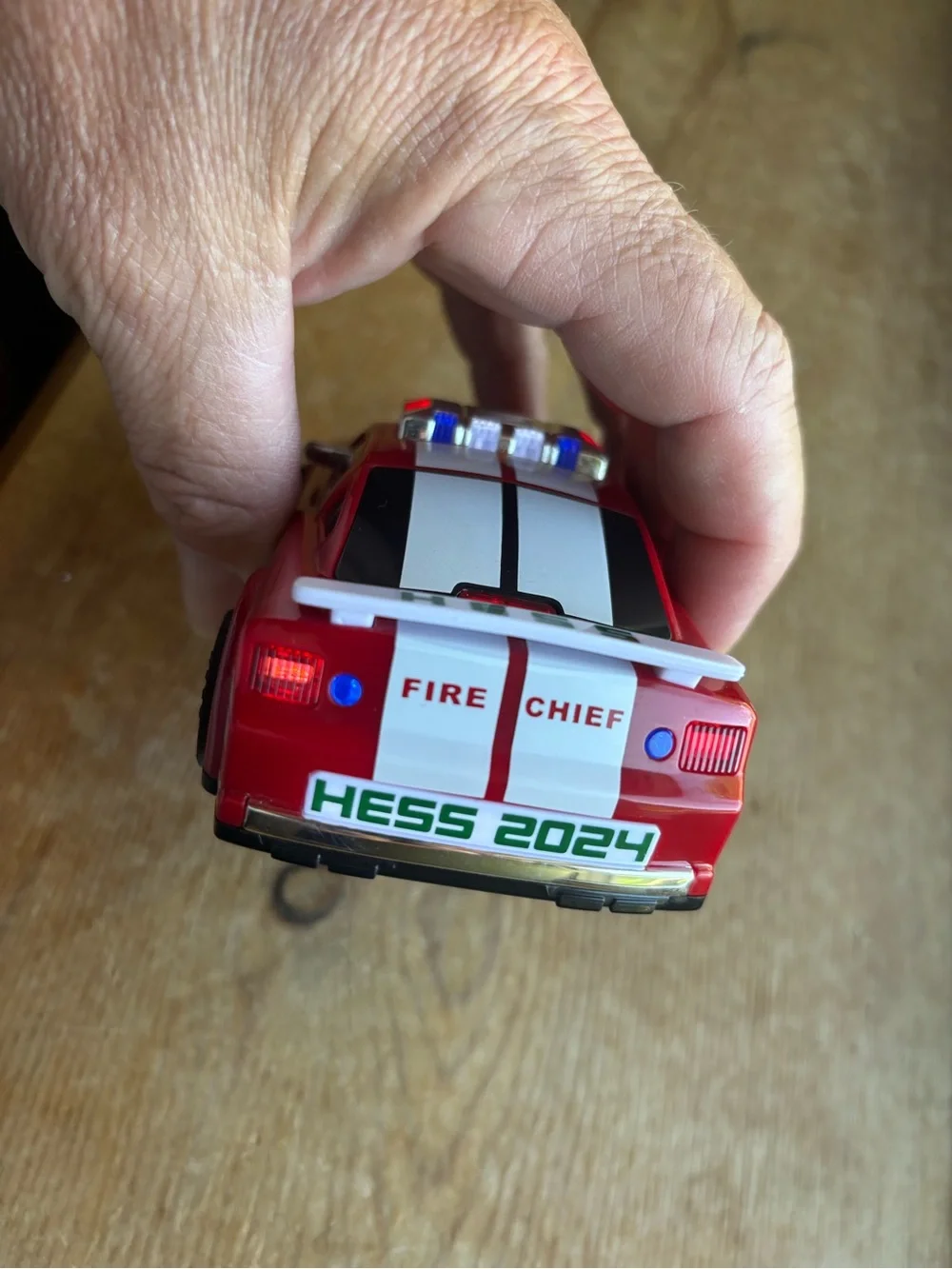 Hess 2024 Fire Chief Pull Back Action Squad car. (Car Only)